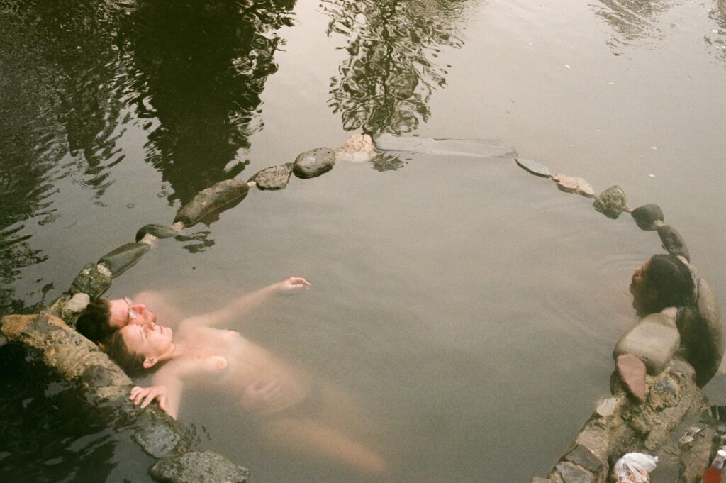 35mm film of lovers at the hot springs